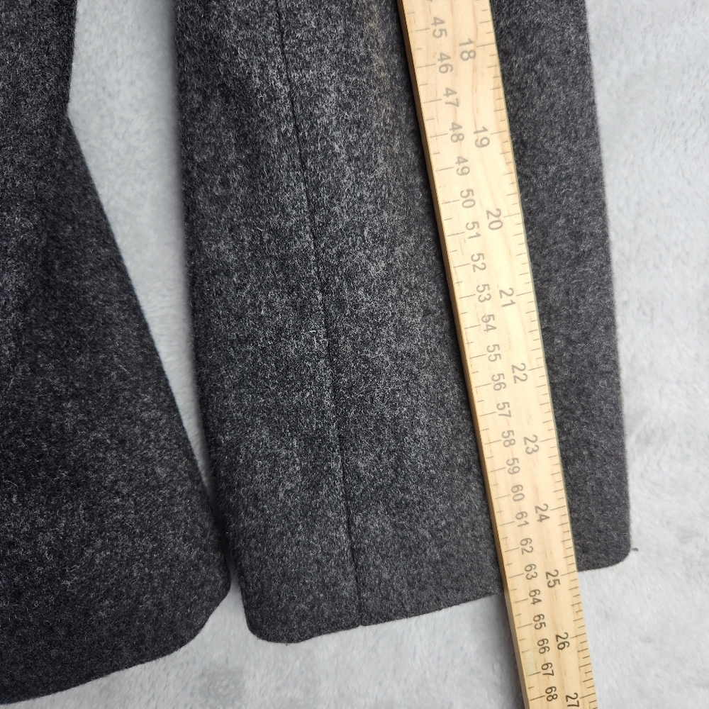 J. Crew Womens Jacket Pea Coat Grey Wool Blend Size M Medium - Picture 6 of 11